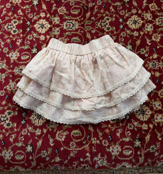 Italian Linen Skirt (Antique Floral)
