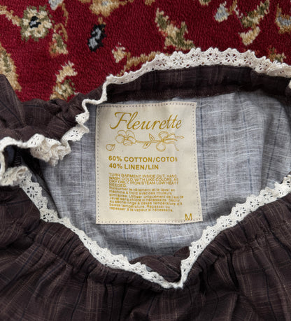 Italian Linen Lantern Sleeve (Fleurette Signature Plaid)