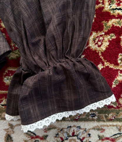Italian Linen Lantern Sleeve (Fleurette Signature Plaid)