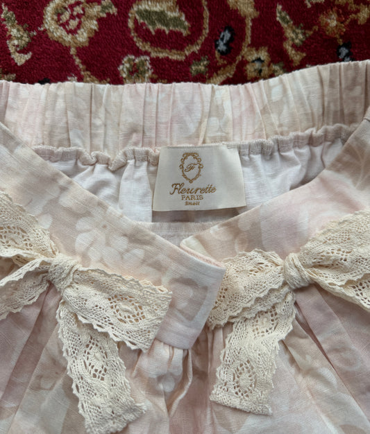 Italian Linen Skirt (Antique Floral)